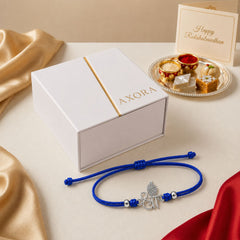 AXORA LIFE 925 Sterling Silver Shree Rakhi For Brother