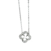 Sterling Silver Sparkling Clover Pendant