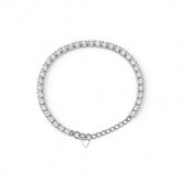 Silver Zircon One Line Tennis Bracelet