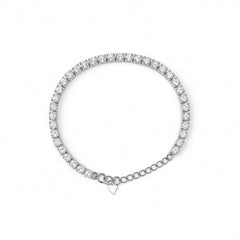 Silver Zircon One Line Tennis Bracelet