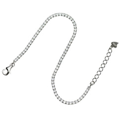Silver Zircon One Line Tennis Bracelet