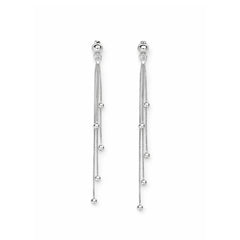 Silver Multi-Chain Dangle Earrings