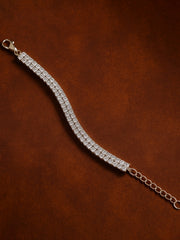 Silver Double Row Zircon Tennis Bracelet