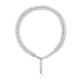 Silver Double Row Zircon Tennis Bracelet