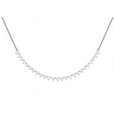 Silver Necklace & Earring Set with Teardrop Stones