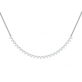 Silver Necklace & Earring Set with Teardrop Stones