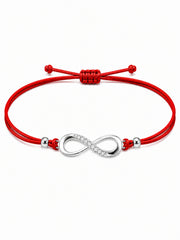 AXORA LIFE 925 Sterling Silver Heart Infinity Rakhi For Brother