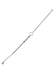 Sterling silver bracelet for women with elegant dual chain jewellery design