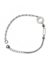 Axora Life 925 sterling silver dual chain bracelet for women with crystal charms