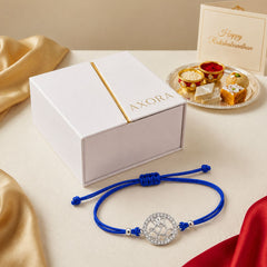 AXORA LIFE 925 Sterling Silver Lord Ganesha Rakhi For Brother