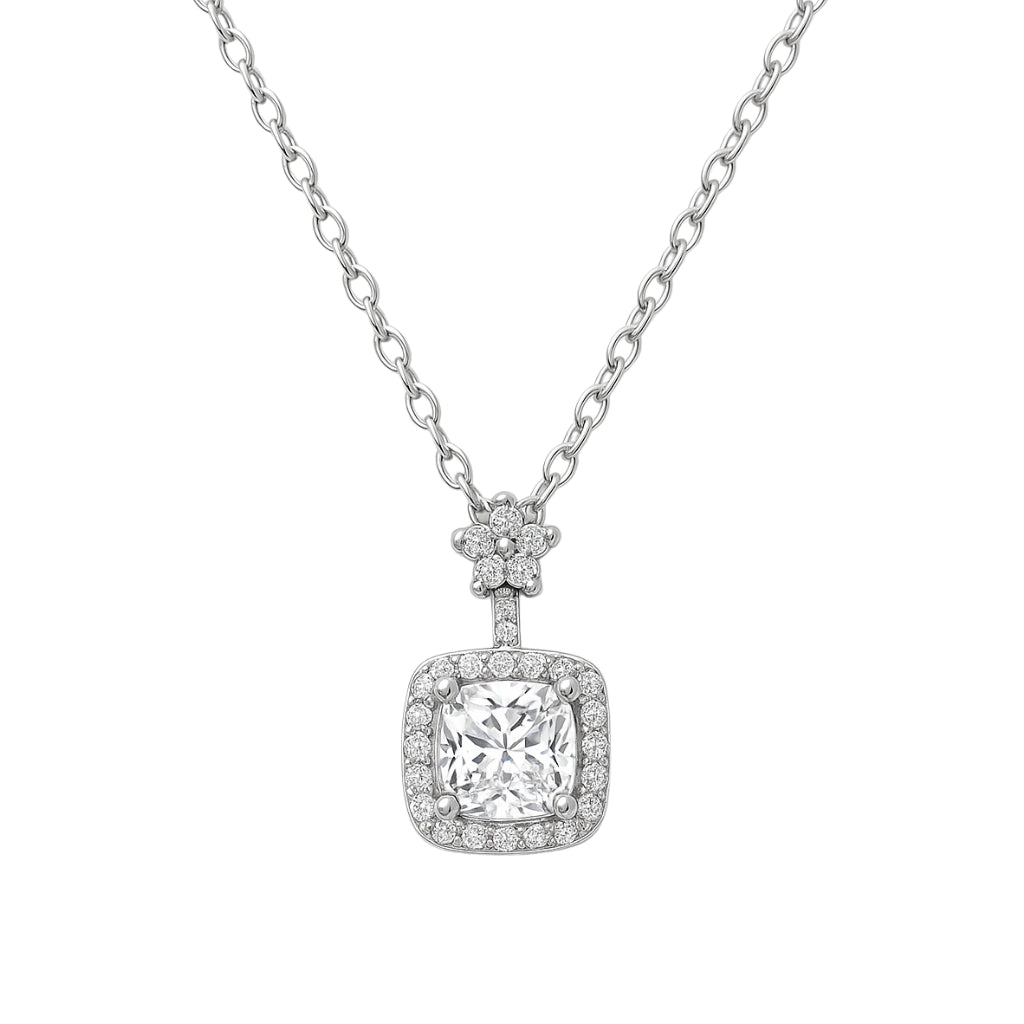 Silver Elegant Sterling Square Pendant