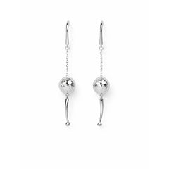 Silver 925 Sphere Dangle Earrings