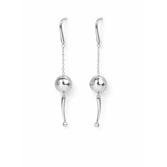 Silver 925 Sphere Dangle Earrings