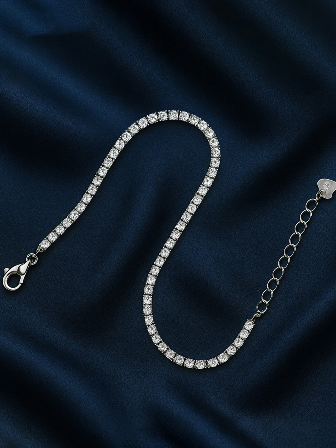 Silver Zircon One Line Tennis Bracelet
