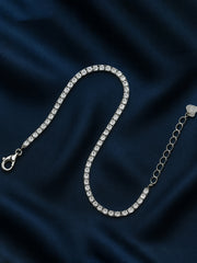 Silver Zircon One Line Tennis Bracelet
