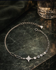 Minimal Star Charm Silver Bracelet