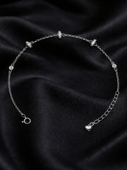 Classic Crystal Charm Silver Bracelet