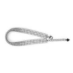 Silver Triple Line Zircon Tennis Bracelet