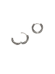 925 Sterling Silver Engraved Hoop Earrings