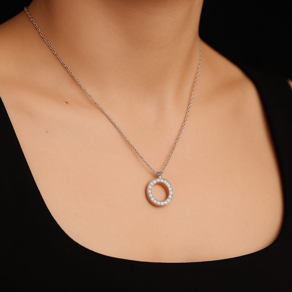 Elegant Sterling Silver Circle Pendant